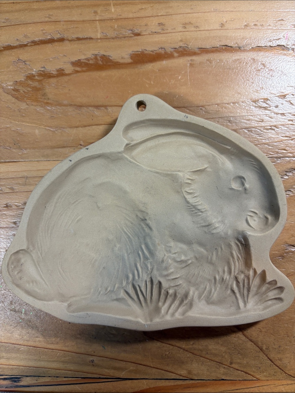Vintage Brown Bag cookie art - wall hanging rabbit.